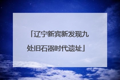 辽宁新宾新发现九处旧石器时代遗址