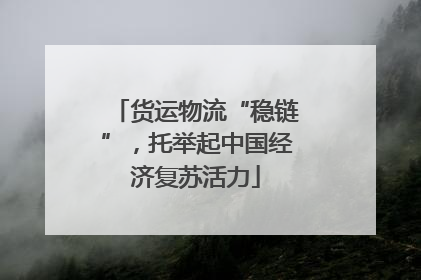 货运物流“稳链”，托举起中国经济复苏活力