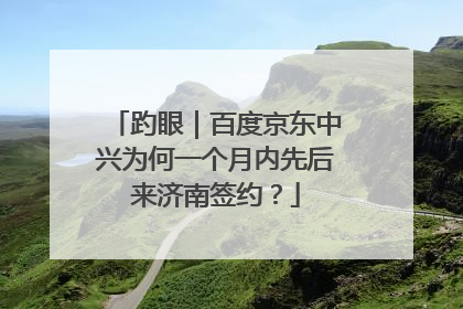 趵眼｜百度京东中兴为何一个月内先后来济南签约？