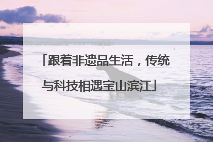跟着非遗品生活，传统与科技相遇宝山滨江