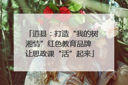 道县：打造“我的树湘情”红色教育品牌 让思政课“活”起来