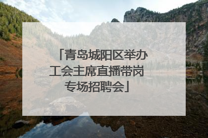 青岛城阳区举办工会主席直播带岗专场招聘会