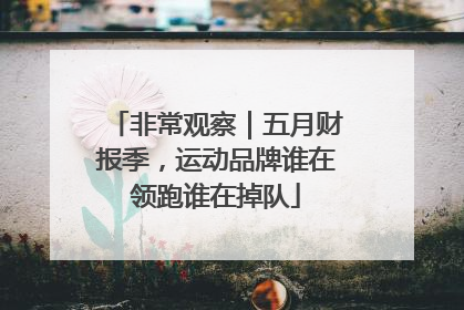非常观察｜五月财报季，运动品牌谁在领跑谁在掉队