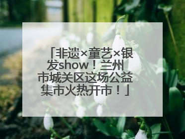 非遗×童艺×银发show！兰州市城关区这场公益集市火热开市！