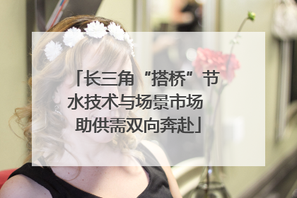 长三角“搭桥”节水技术与场景市场 助供需双向奔赴