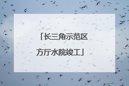 长三角示范区方厅水院竣工