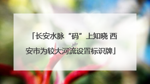 长安水脉“码”上知晓 西安市为较大河流设置标识牌