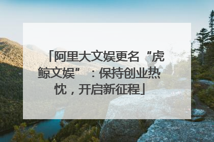 阿里大文娱更名“虎鲸文娱”：保持创业热忱，开启新征程