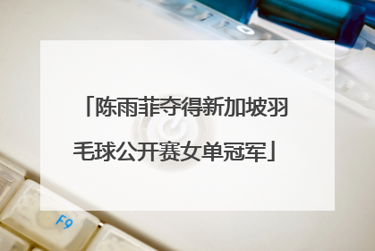 陈雨菲夺得新加坡羽毛球公开赛女单冠军