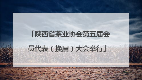 陕西省茶业协会第五届会员代表（换届）大会举行