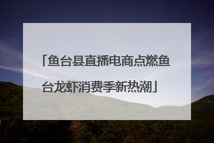 鱼台县直播电商点燃鱼台龙虾消费季新热潮