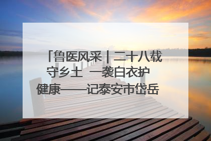鲁医风采｜二十八载守乡土  一袭白衣护健康——记泰安市岱岳区满庄镇卫生院院长、主任医师张宝喜