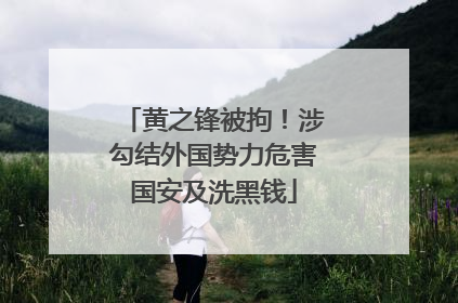 黄之锋被拘！涉勾结外国势力危害国安及洗黑钱