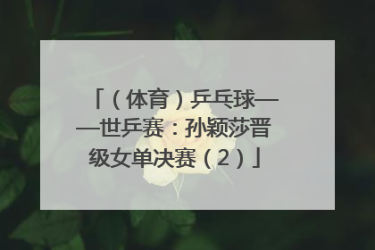 （体育）乒乓球——世乒赛：孙颖莎晋级女单决赛（2）