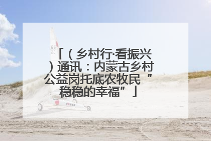 （乡村行·看振兴）通讯：内蒙古乡村公益岗托底农牧民“稳稳的幸福”