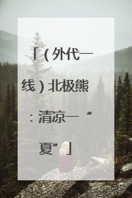 （外代一线）北极熊：清凉一“夏”