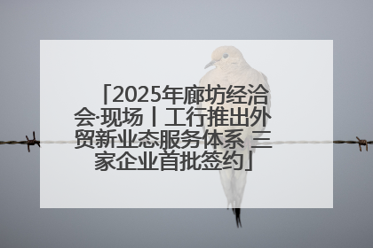 2025年廊坊经洽会·现场丨工行推出外贸新业态服务体系 三家企业首批签约