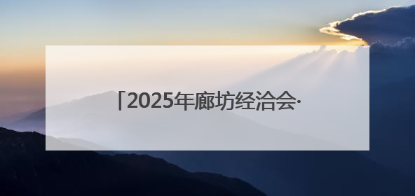 2025年廊坊经洽会·深度｜放大“会展+”乘数效应 打造消费新场景