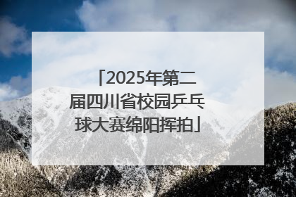 2025年第二届四川省校园乒乓球大赛绵阳挥拍