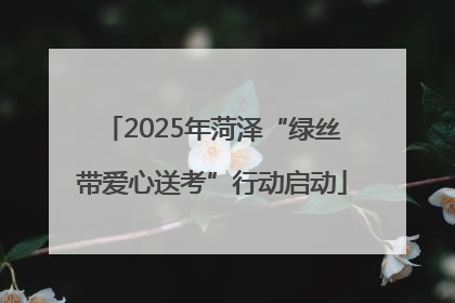 2025年菏泽“绿丝带爱心送考”行动启动