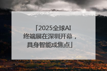 2025全球AI终端展在深圳开幕，具身智能成焦点