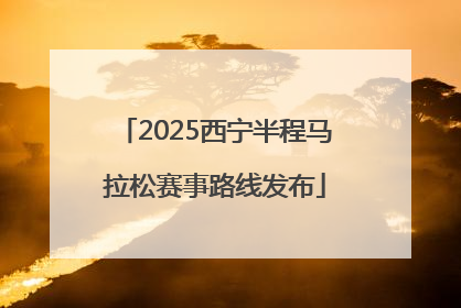 2025西宁半程马拉松赛事路线发布
