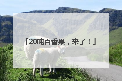 20吨百香果，来了！