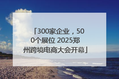 300家企业，500个展位 2025郑州跨境电商大会开幕