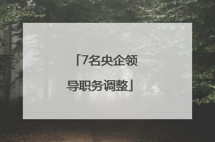 7名央企领导职务调整
