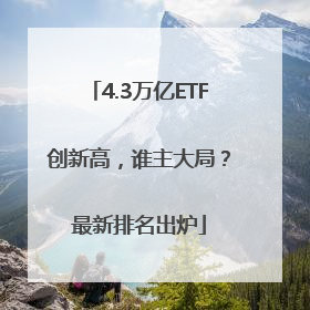 4.3万亿ETF创新高，谁主大局？最新排名出炉
