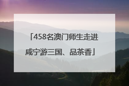 458名澳门师生走进咸宁游三国、品茶香